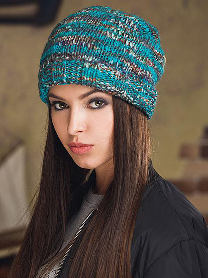 Шапка Haley 64 ярк.лазурь, 49 т.золото Supershapka